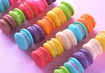Food, colorful sweets, macarons HD wallpaper