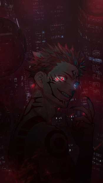 Sukuna — Crimson , Anime, Jujutsu Kaisen, Sukuna (Jujutsu Kaisen), red anime HD phone wallpaper