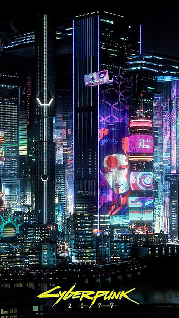 Cyberpunk 2077 background Night city game logo art Poster on android. Cyberpunk city, Cyberpunk aesthetic, Cyberpunk art, Cyber Pink HD phone wallpaper