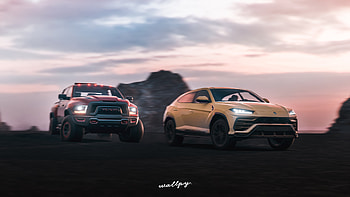 Lamborghini Urus And Ram , lamborghini-urus, forza-horizon-4, cars HD wallpaper