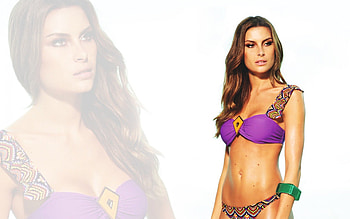 Annelyse Schoenberger gorgeous brunette, sexy, swimsuit, teen, hot, cute, bikini, girl HD wallpaper