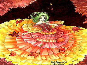 Autumn Waltz, autumn, anime, abstract, fantasy HD wallpaper