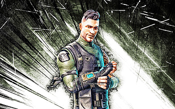 Squad Leader, grunge art, Fortnite Battle Royale, Fortnite characters, green abstract rays, Squad Leader Skin, Fortnite, Squad Leader Fortnite HD wallpaper