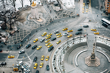 Columbus Circle, streets, vehicles, new york city HD wallpaper