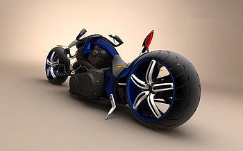 Custom Bike, bike, custom, digiart, chopper HD wallpaper