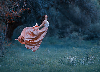 ღ, Nature, Dress, Forest, Grass HD wallpaper