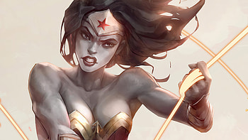 Angry Wonder Woman , wonder-woman, superheroes, artist, artwork, digital-art, deviantart HD wallpaper