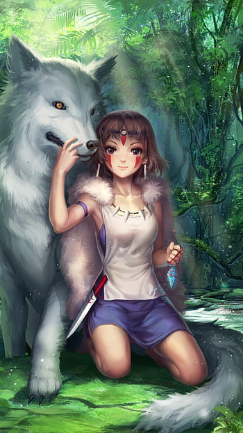 Princess Mononoke, Cute Cartoon HD phone wallpaper