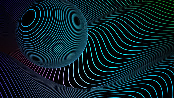 3D Dimensional sphere, lines, curves, abstract HD wallpaper