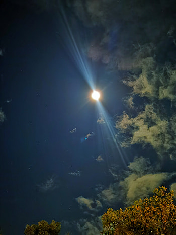 Moon Moonlight nigh5l, sky, star, nature, night, bluesky, stars, bulan HD phone wallpaper