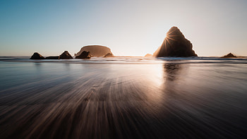 Whaleshead Beach Brookings Oregon, sea, mountains, mountain, sunset, sky, nature HD wallpaper