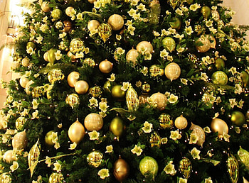 Holidays, New Year, Gold, Holiday, Christmas Decorations, Christmas Tree Toys, Christmas Tree HD wallpaper