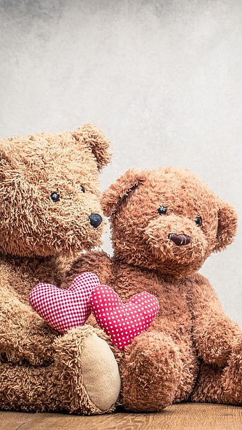 Teddy Bear Love, Brown Teddy, Love HD phone wallpaper