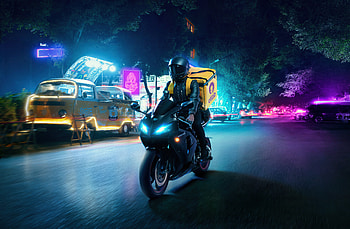Delivery Boy , biker, bikes HD wallpaper