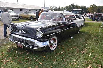 1957 Oldsmobile 88, olds, white, black, red HD wallpaper