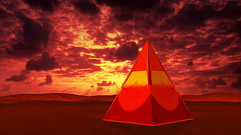 Sky, Clouds, Shine, Light, Miscellanea, Miscellaneous, Triangle HD wallpaper