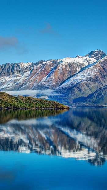 New Zealand mountain, Lake view, Sky reflection, Natural landscape HD phone wallpaper