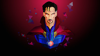 Doctor Strange Low Poly Art, doctor-strange, superheroes, low-poly, artist, artwork, digital-art, behance HD wallpaper