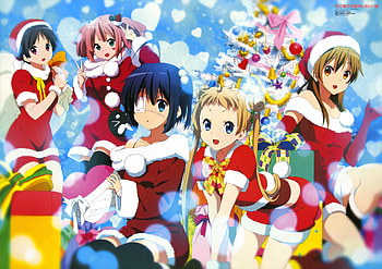 Christmas, Anime, Love Chunibyo & Other Delusions, Kumin Tsuyuri, Rikka Takanashi, Sanae Dekomori, Satone Shichimiya, Shinka Nibutani HD wallpaper