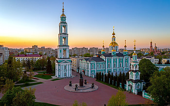 Cathedral, gold, church, tower, dome HD wallpaper