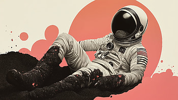 Relaxing Astronaut, astronaut HD wallpaper