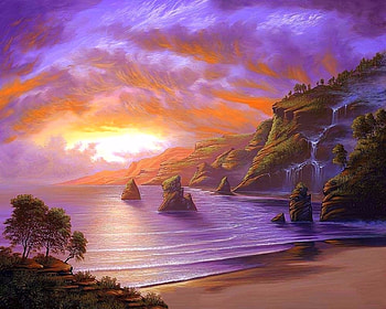 Where dreams may take you!, sea, beaches, attractions in dreams, paradise, paintings, summer, love four seasons, clouds, nature, sky HD wallpaper