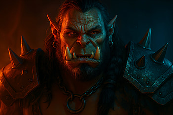 Warcraft Orc Warrior Ultra, Warcraft, orc, warrior, armor, glowing eyes HD wallpaper