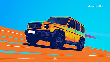 Mercedes benz g class art by sumandas094, vehicle, Mercedes-Benz G-Class HD wallpaper
