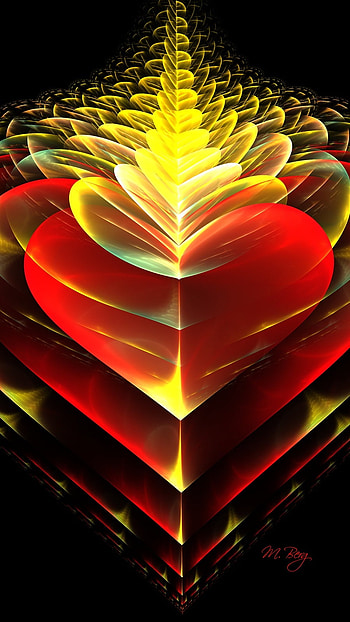 Beautiful Heart, Neon Heart HD phone wallpaper