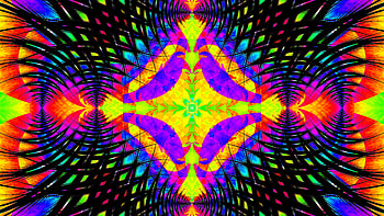 Colorful Kaleidoscope Shapes Fractal Pattern Abstraction Abstract HD wallpaper