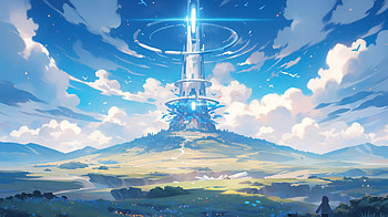 Futuristic Tower Scenery, tower, Sci Fi, Structure HD wallpaper