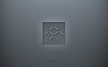 Faraday Future logo, gray creative background, Faraday Future emblem, gray paper texture, Faraday Future, gray background, Faraday Future 3d logo HD wallpaper