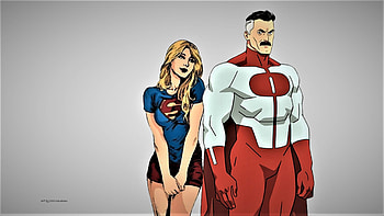 Supergirl In Love, supergirl, nexus, omni man, crush, fan art, dc comics, backgrounds, , cartoons, 1920x1080 only, kara danvers, anime, laptop HD wallpaper