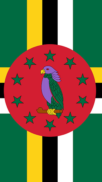 Dominica flag, U , , Flag background HD phone wallpaper
