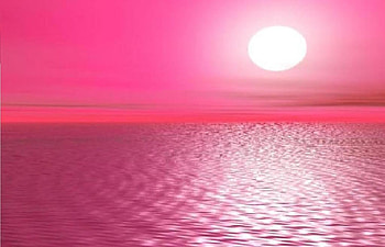 Moon, pink, abstract, water HD wallpaper