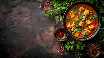 Curry on the table 2, Curry, meal, table, eating, food HD wallpaper