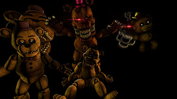 Five Nights At Freddy's, Golden Freddy (Five Nights At Freddy's), Video Game, Nightmare (Five Nights At Freddy's), Nightmare Golden Freddy (Five Nights At Freddy's) HD wallpaper