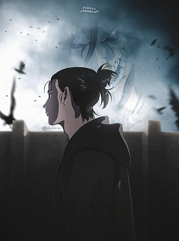 Eren Yeager, aesthetic, sky, snk, venoku, aot, manga, mikasa, armin, anime HD phone wallpaper