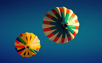 Looking Up at Hot Air Balloons, hot air balloons, colors, balloons, graphy HD wallpaper