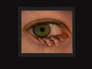 Im watching inside, 3d, frame, green, face, scarey, eye, hand HD wallpaper