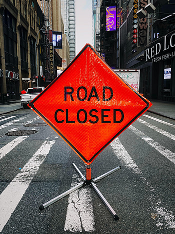 Words, Road, Inscription, Sign, Closed, It's Locked, Warning HD phone wallpaper