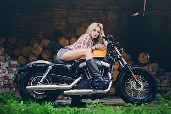 Girls, Motorcycles, , Backgrounds HD wallpaper