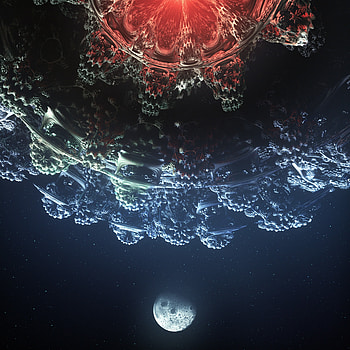 Universe, Surface, Relief, Glow, Planet HD phone wallpaper