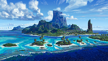 Moana Island, moana, animated-movies, artist, disney, artwork HD wallpaper