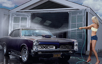 Pontiac GTO, Girls and Muscle Cars HD wallpaper