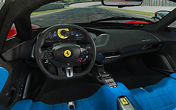 2022, Ferrari Daytona SP3, , interior, inside view, dashboard, Daytona SP3, racing car, supercar, Italian sports cars, Ferrari HD wallpaper