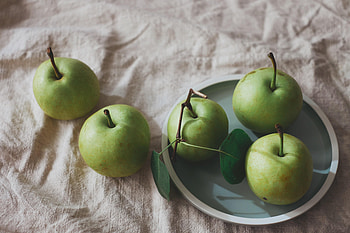 Fruits, Food, Apples, Cloth, Plate HD wallpaper