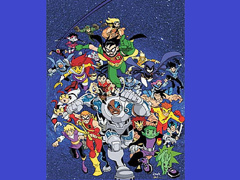 TEEN TITANS!!! GO!!!, cyborg, raven, robin, beast boy, kid flash, starfire HD wallpaper