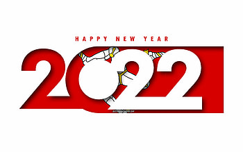 Happy New Year 2022 Isle of Man, white background, Isle of Man 2022, Isle of Man 2022 New Year, 2022 concepts, Isle of Man, Flag of Isle of Man HD wallpaper