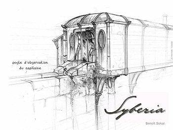 Syberia, design, machine, black and white HD wallpaper